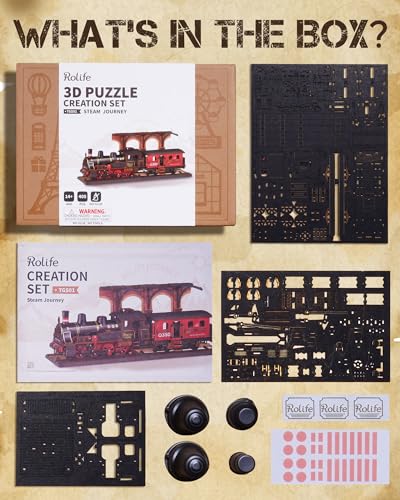 Thumbnail 7 de Rolife Steam Journey 3D wooden train puzzle 🚂
