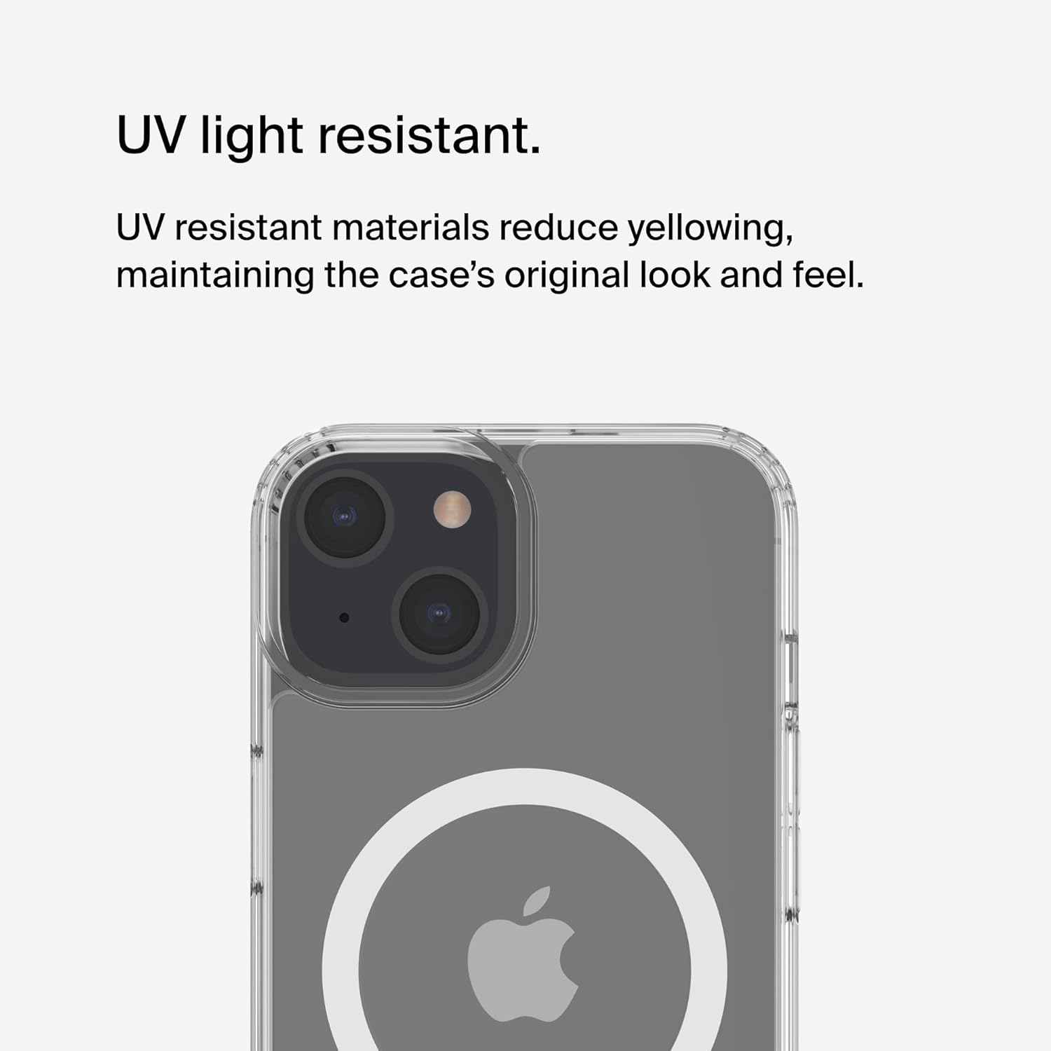 Thumbnail 3 de Belkin Custodia per iPhone 14 con MagSafe, trasparente e con bordi rialzati per la fotocamera