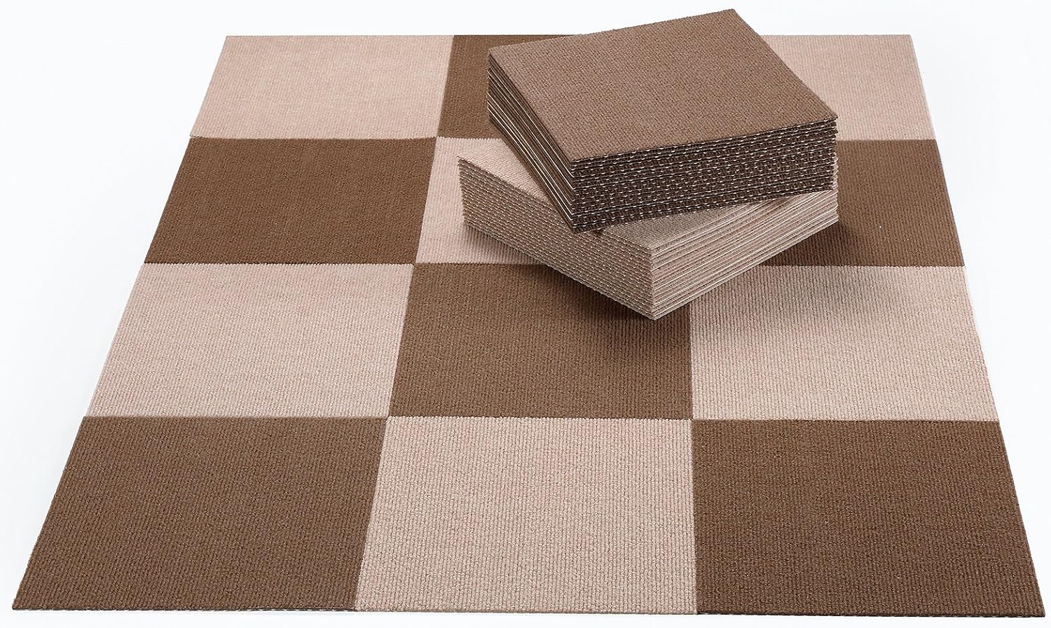 Detalle de おくだけ吸着 OF-61 ずれにくいタイルマット 25×25cm 50枚組 撥水・洗濯機対応