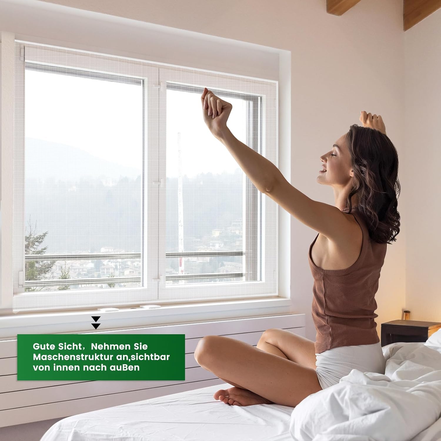 Thumbnail 5 de Zanzariera Finestra 2 Set 150 x 180 cm Bianco – Installazione rapida, senza forature