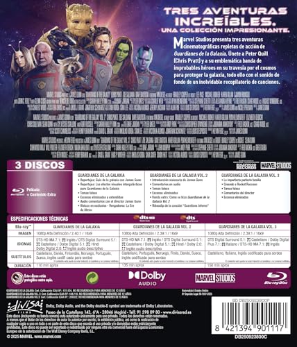 Detalle 2 de Divisa HV Guardians of the Galaxy 3-Movie Pack 📽