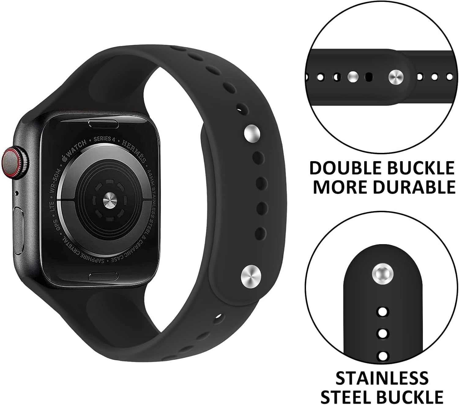 Thumbnail 1 de Sportarmband für Apple Watch Silikon 38–49 mm