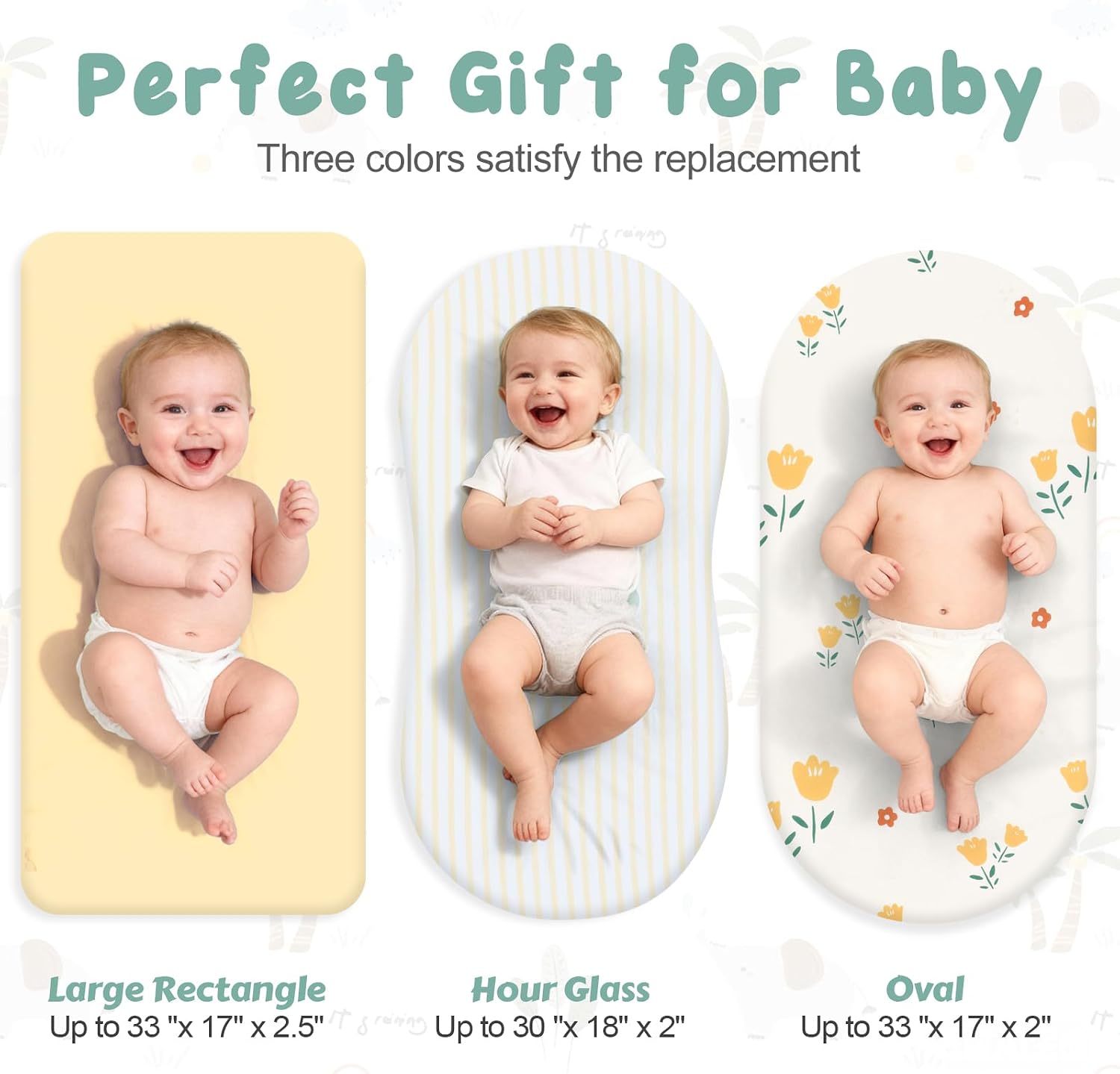 Detalle de Bassinet Sheets, 3-Pack