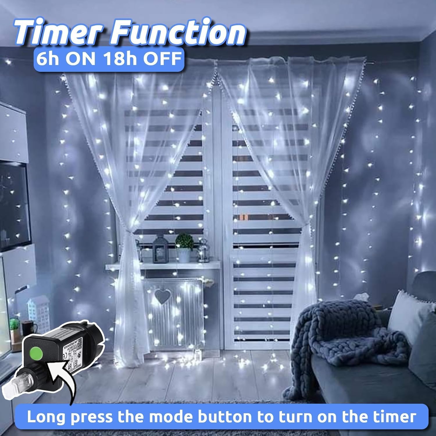 Detalle 2 de Dekofun tenda luminosa 6 m con 600 LED