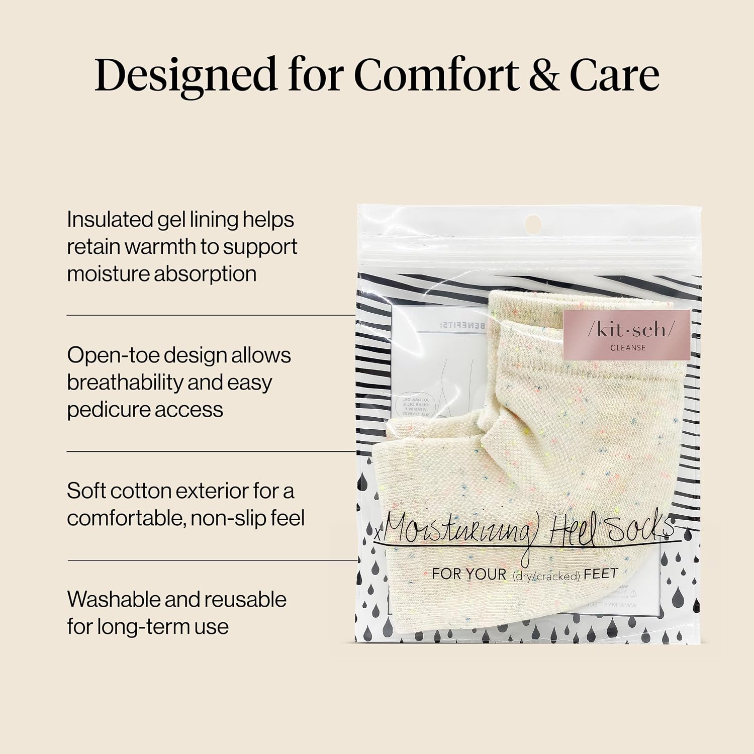 Thumbnail 2 de Kitsch Moisturizing Spa Socks, cotton exterior
