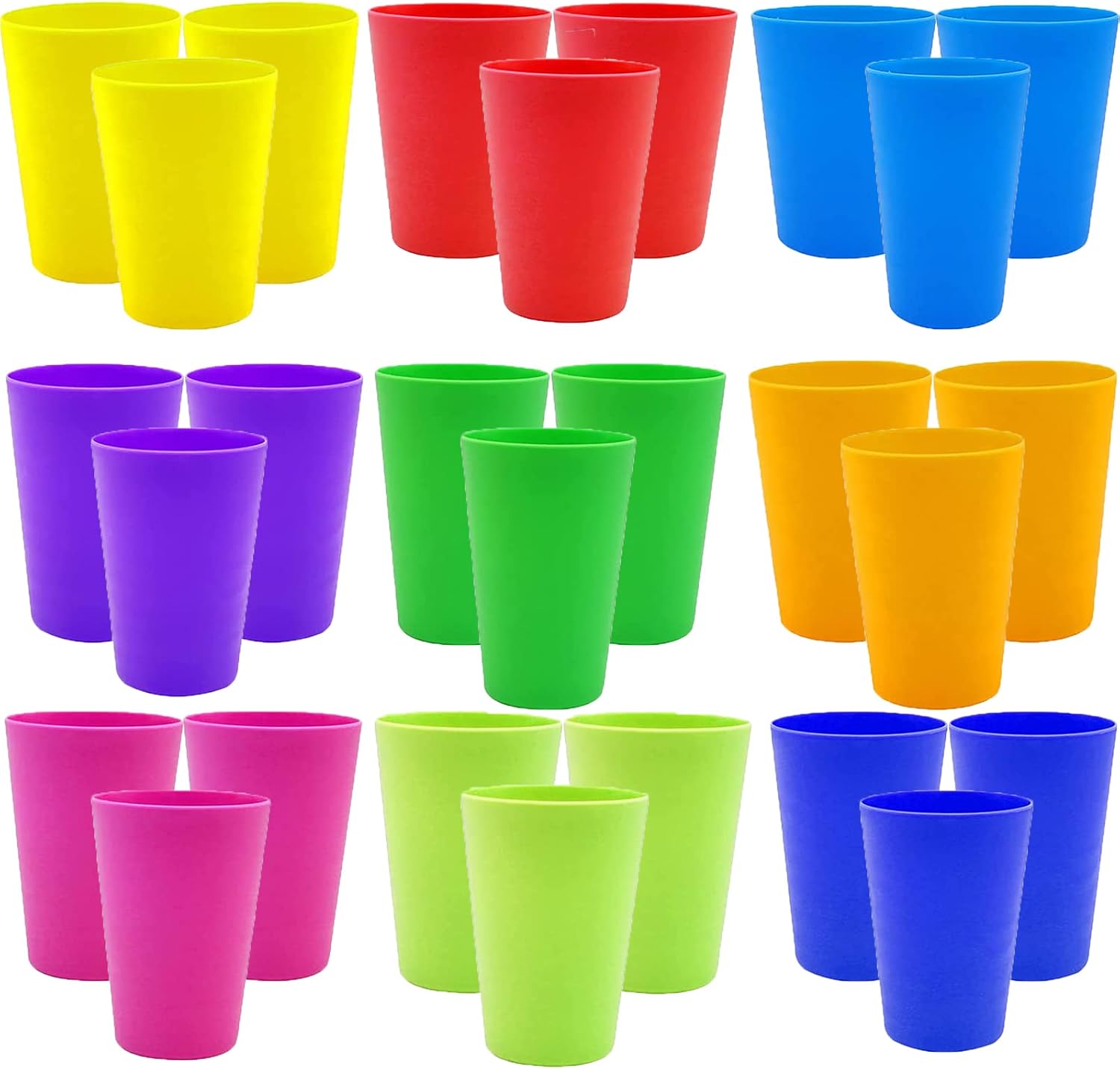 Detalle de WAIZHIUA 27Pc reusable plastic cups 260 ml 🥤