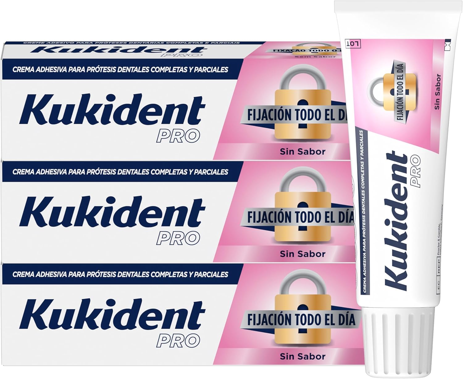 Kukident Pro Fijación Todo El Día 3x47 g