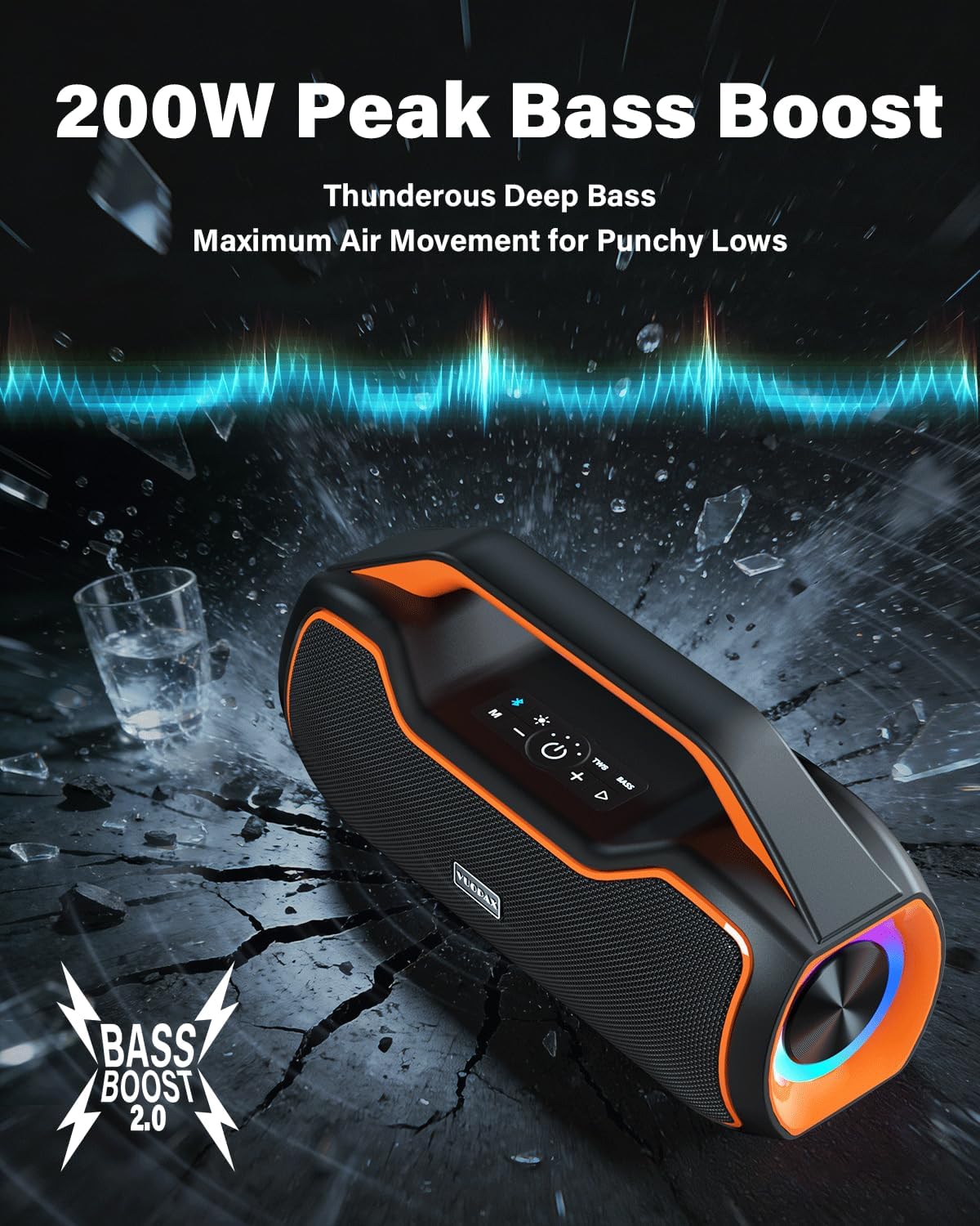 Thumbnail 1 de Portable Bluetooth Speaker Wireless with 200W Peak Power