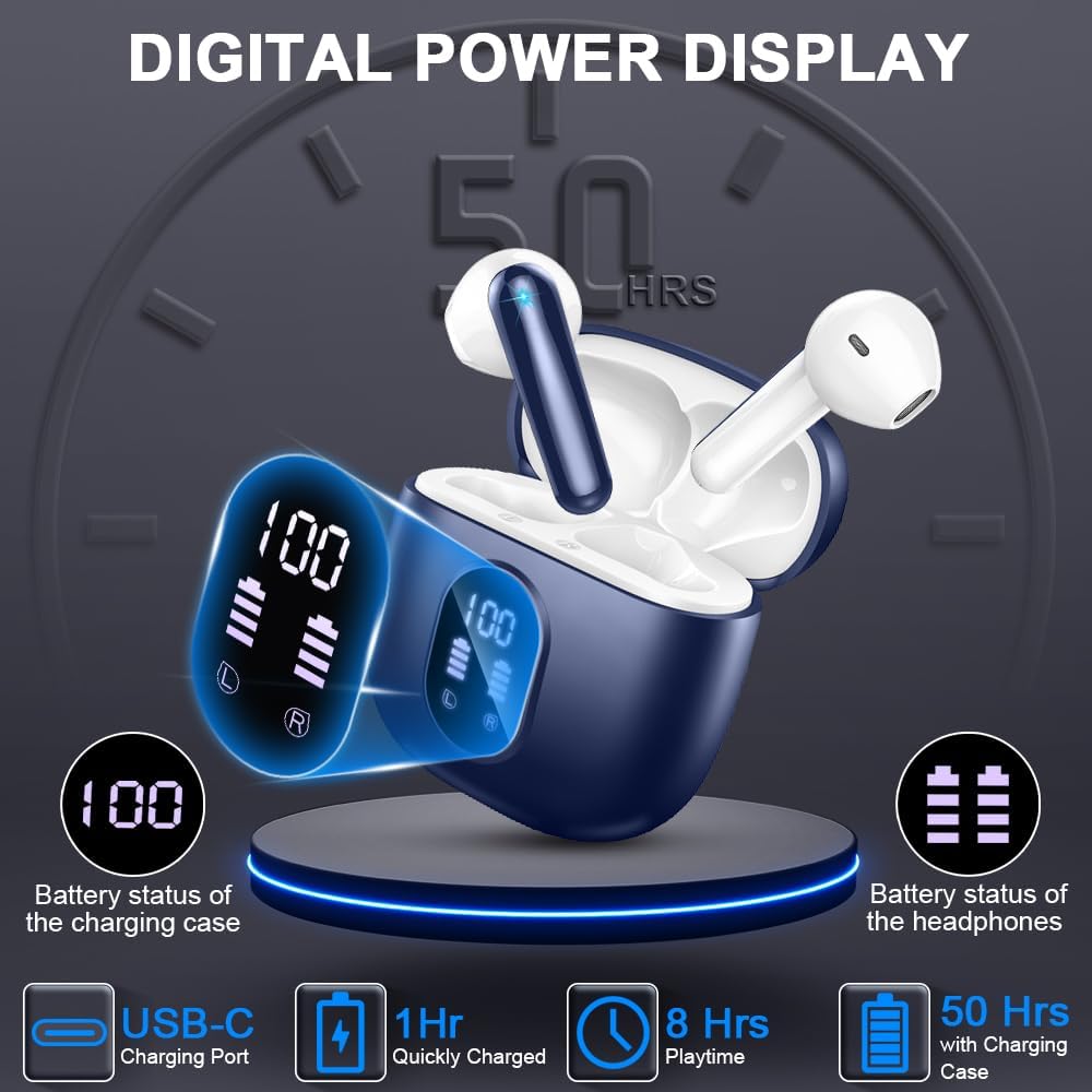 Thumbnail 3 de Drsaec Bluetooth In-Ear Kopfhörer mit Bluetooth 5.4, 4-Mikrofonen, ENC & IP7