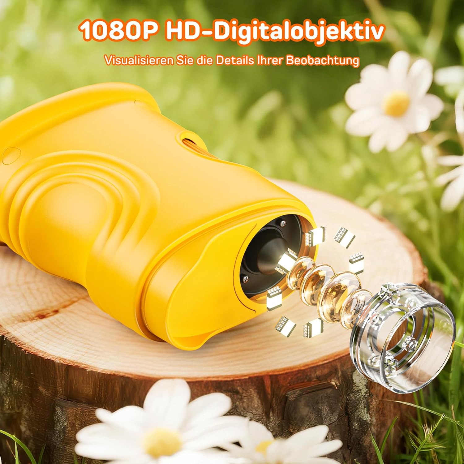 Detalle 2 de Ashfly Digitales Kindermikroskop 4K – Tragbares Taschenmikroskop mit 2,0" Display