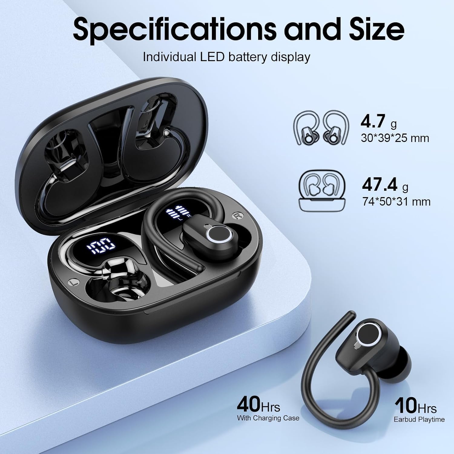 Detalle de Wireless Earbuds Bluetooth 5.3 50H