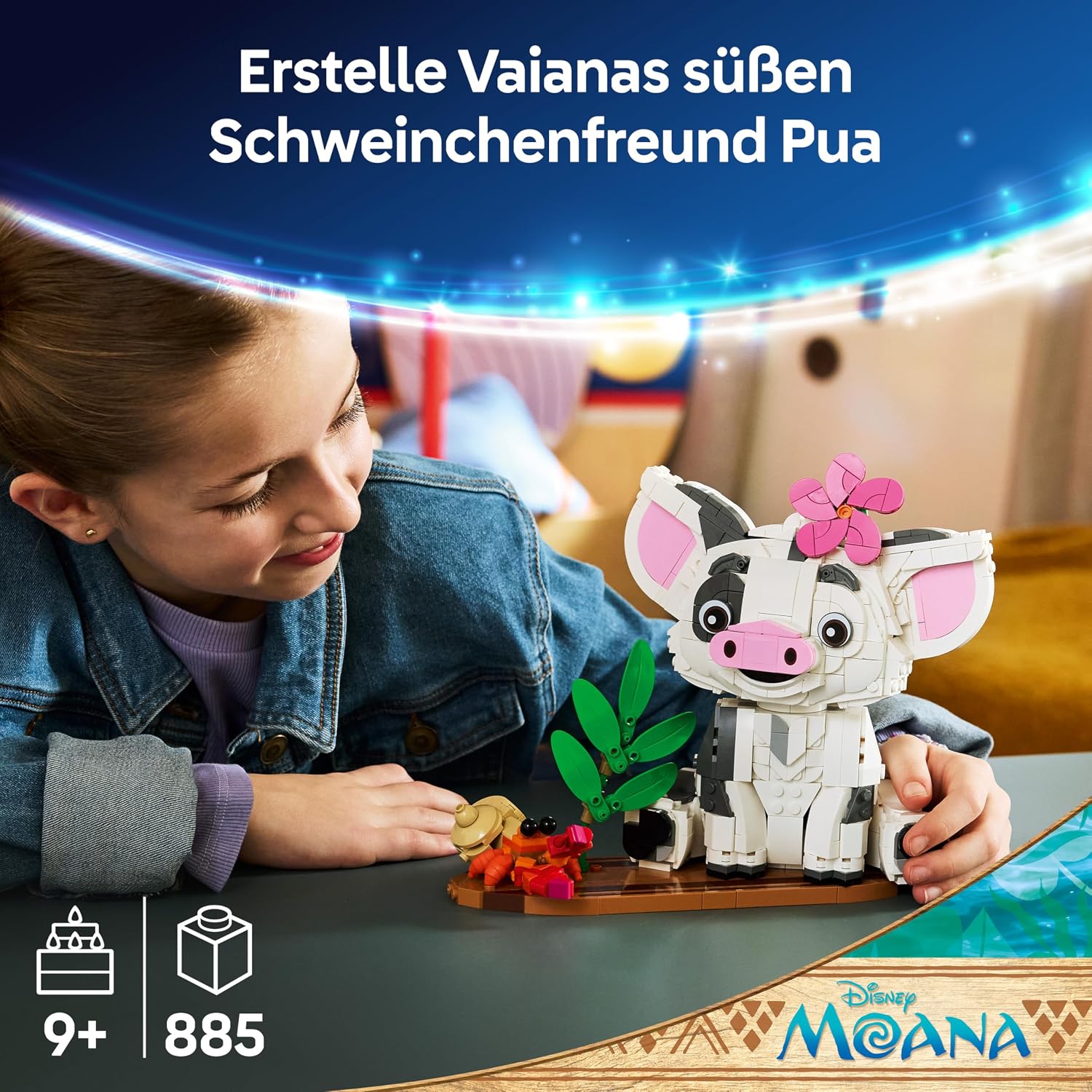 Thumbnail 1 de LEGO Disney Vaiana Pua – Das detailreiche Schweinchen-Set (43292) als Zimmerdeko