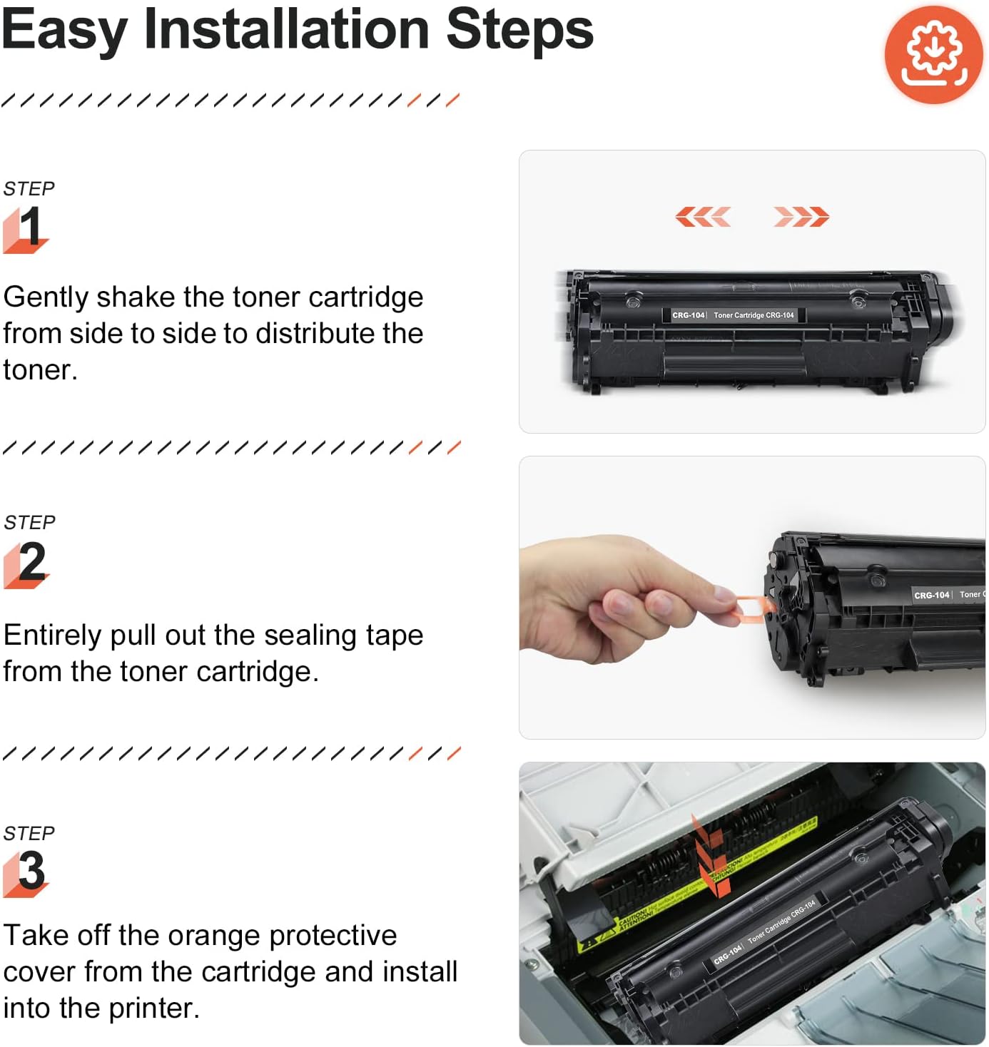 Detalle de v4ink ZNC-CRG-104-FC14 Black Compatible Toner Cartridge, 4-Pack