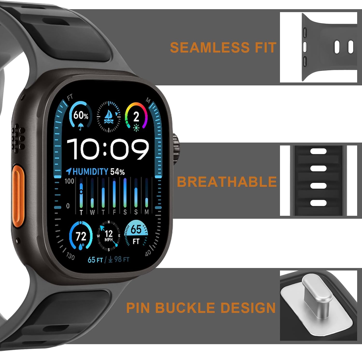 Thumbnail 3 de Anlinser sport straps Silicone loop