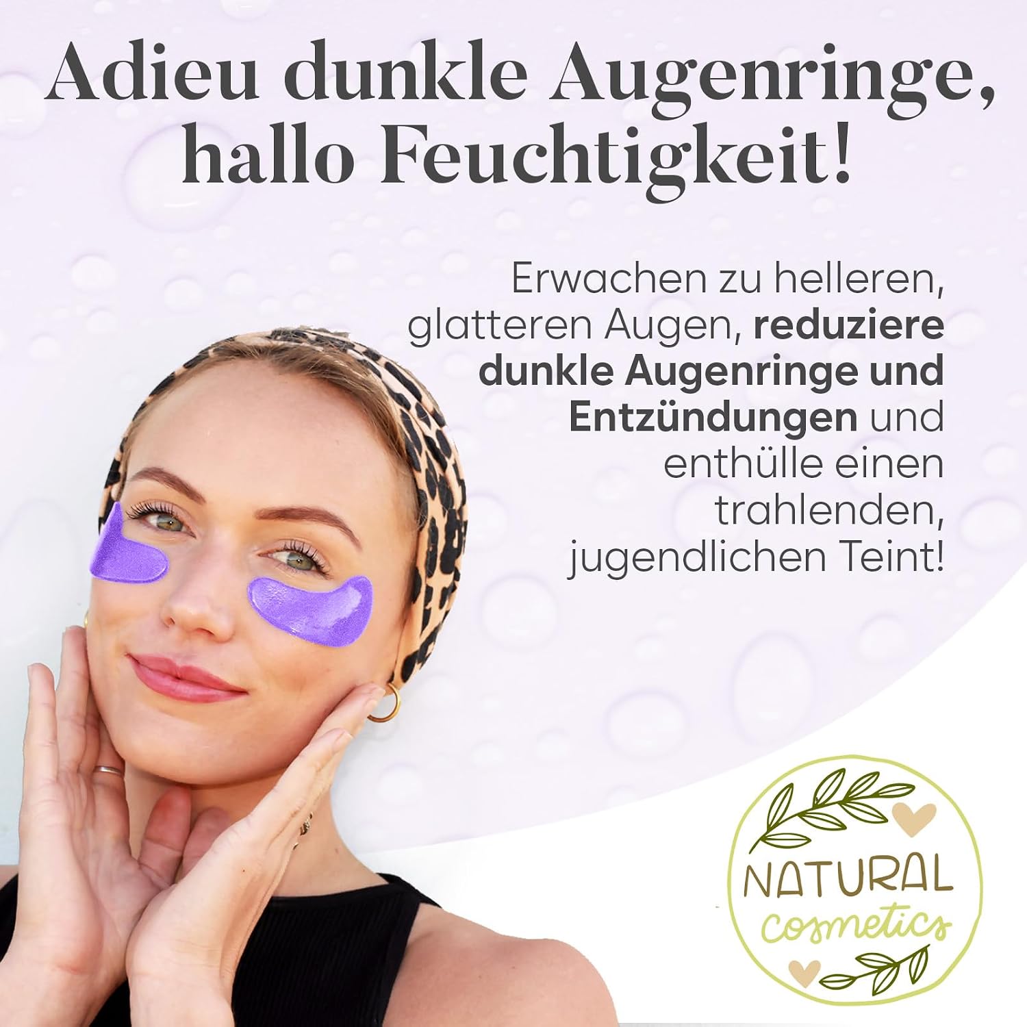 Detalle de BLOOMORA Retinol & Collagen Augenpads (30 Paare) – Eye Pads mit Niacinamid & Hyaluron