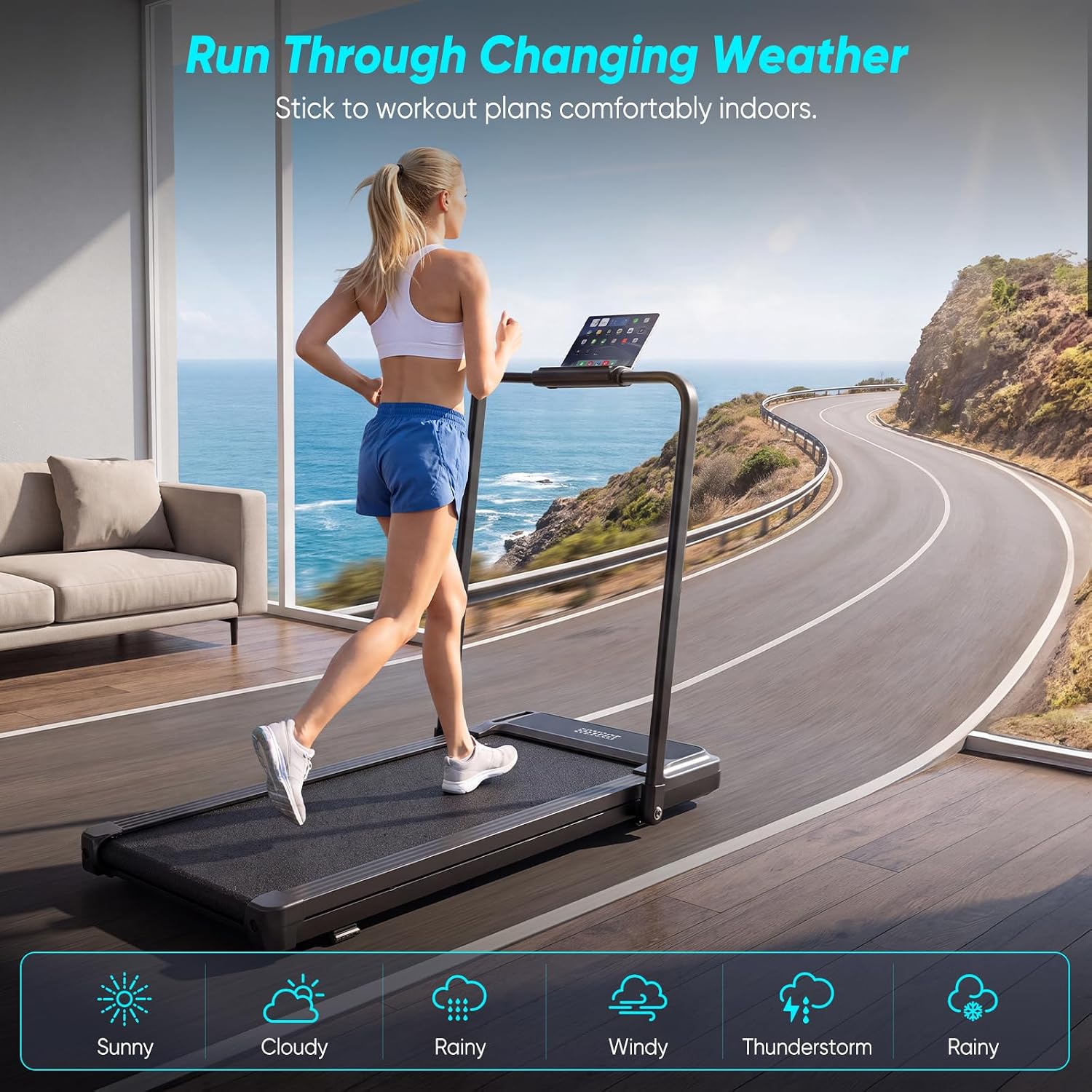 Thumbnail 6 de NEWBULIG PBJ-FS01 Walking Pad Treadmill with Handle Bar and LED Display