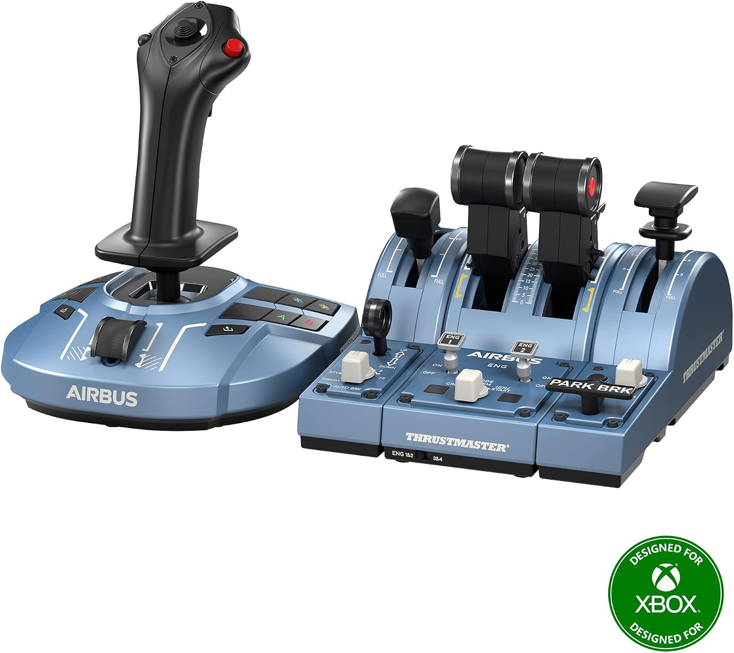 Detalle de Thrustmaster TCA Captain Pack X Airbus Edition フライトスティック・スロットルクアドラント