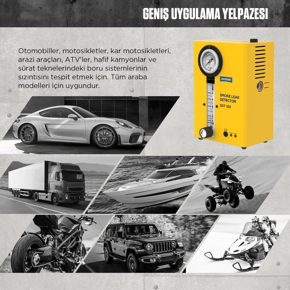 Thumbnail 5 de AUTOOL Automotive Smoke Machine for EVAP smoke leak detection (DC12V vehicles)