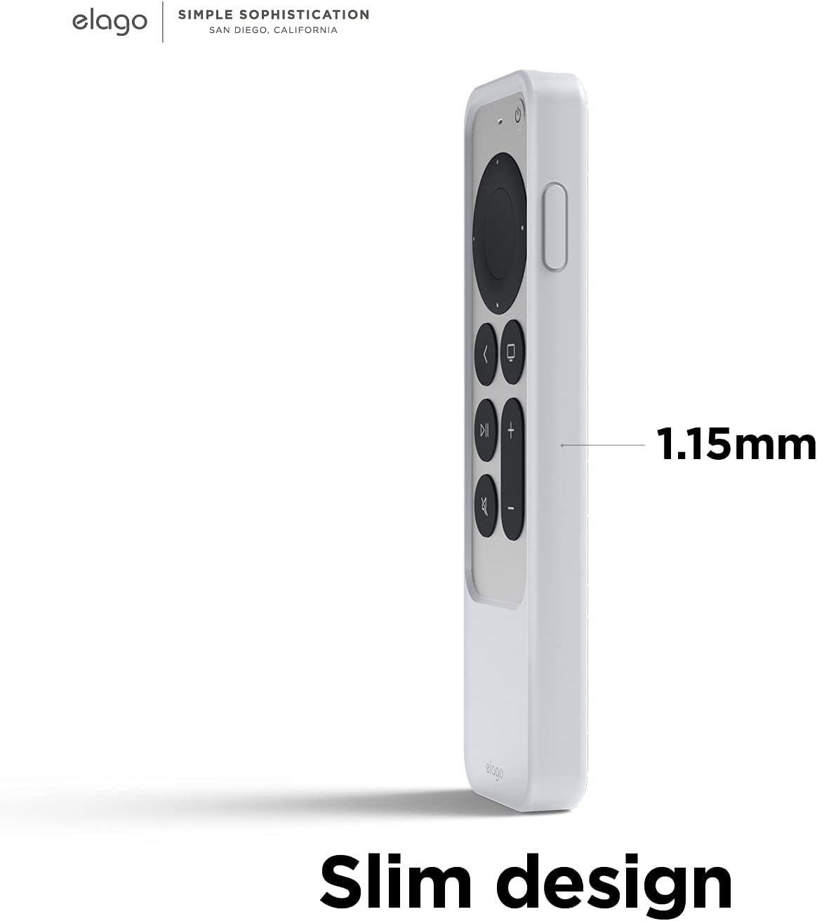 Thumbnail 3 de elago Étui R2 en silicone pour Apple TV 4K Siri Remote (3e gen 2022 & 2e gen 2021) – bleu phosphorescent