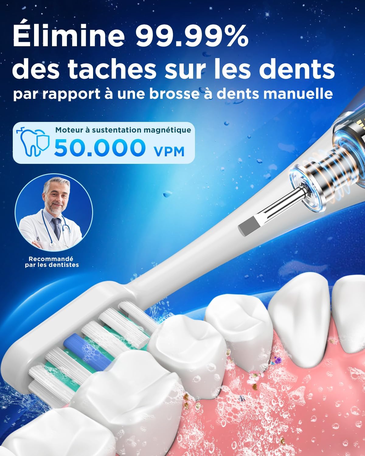 Detalle 2 de YTEATH PRO Brosse à dents sonique 50 000 🪥