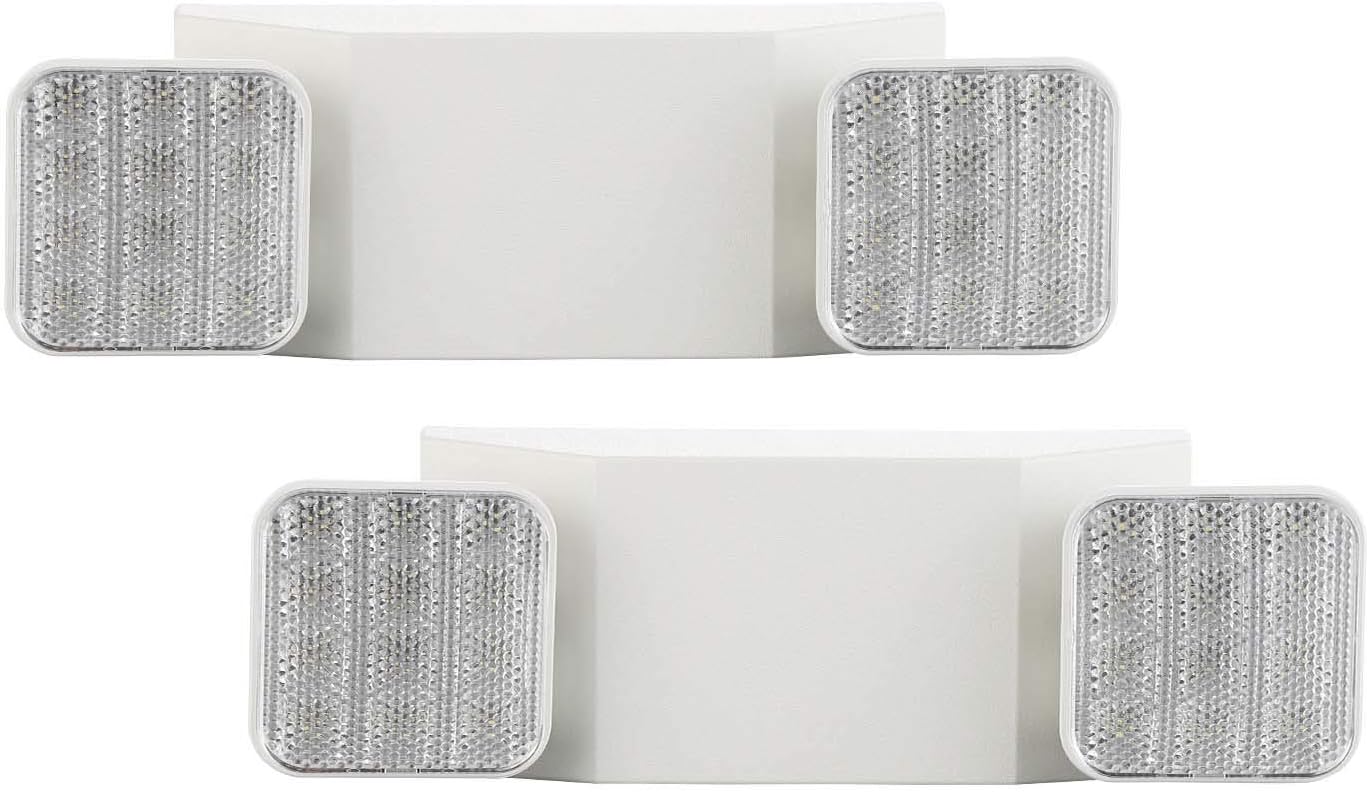 Detalle de EXITLUX EXJLEU9CA 2-Pack LED Exit Sign, Adjustable Heads, 120/277 VAC