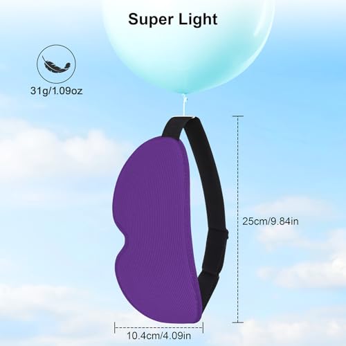 Thumbnail 6 de Gritin 100% Blackout Sleep Mask with Earplugs – Zero Eye Pressure, Travel–Friendly