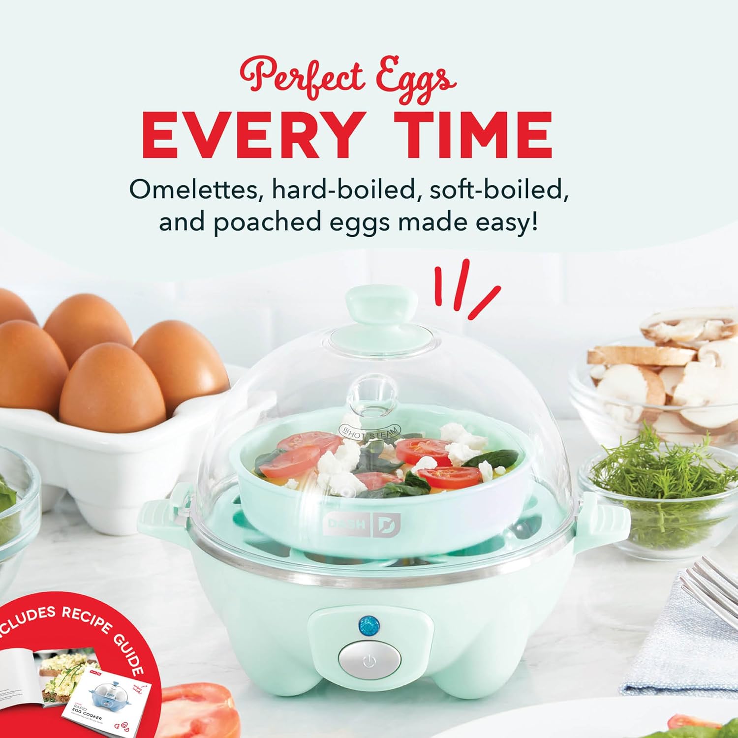 Thumbnail 2 de DASH Rapid Egg Cooker 7-Egg Aqua