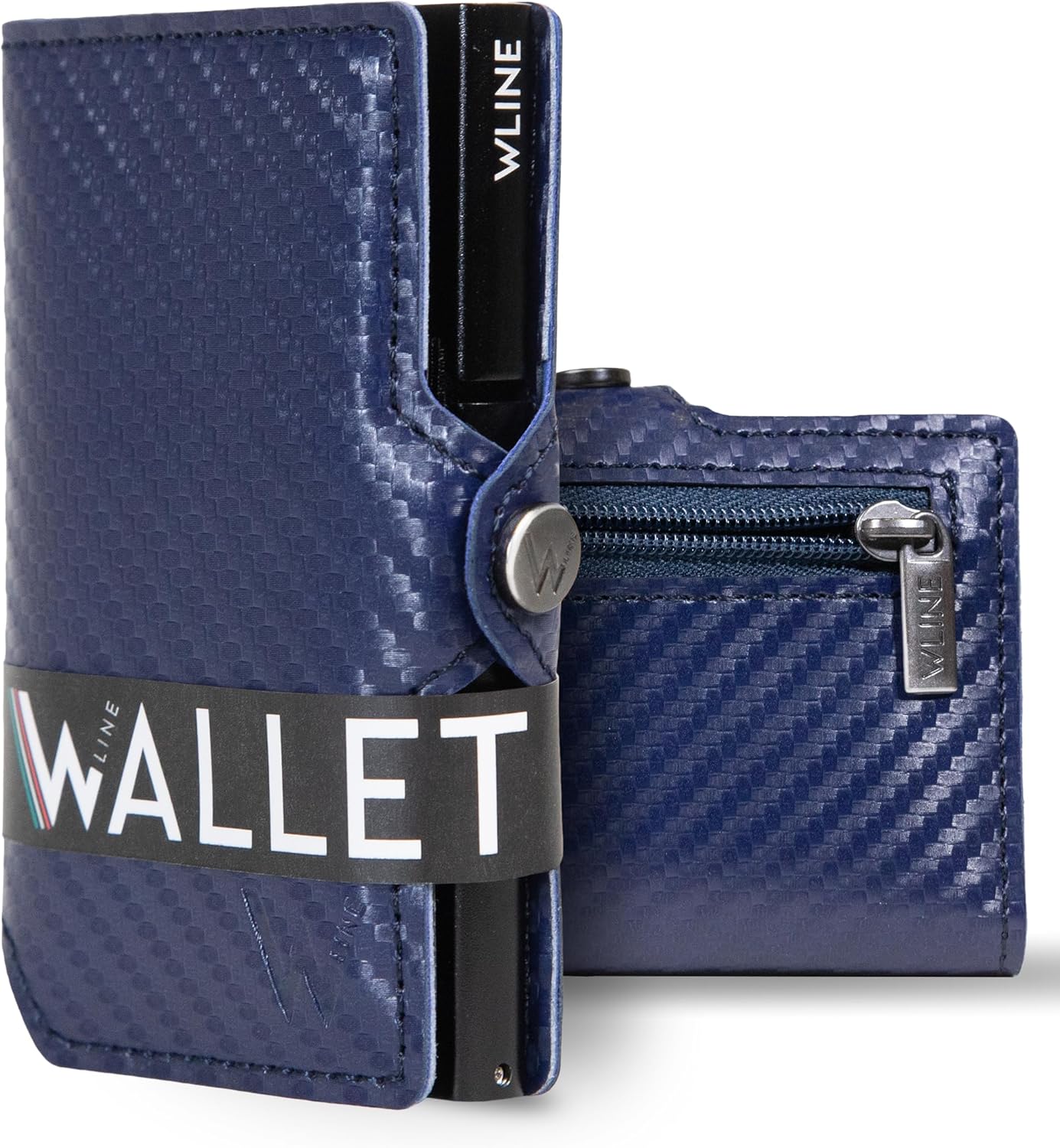 Thumbnail 6 de WLine Porta Carte di Credito Slim RFID in Pelle PU – Portafoglio Uomo/Donna con Case in Alluminio e Chiusura a Bottone