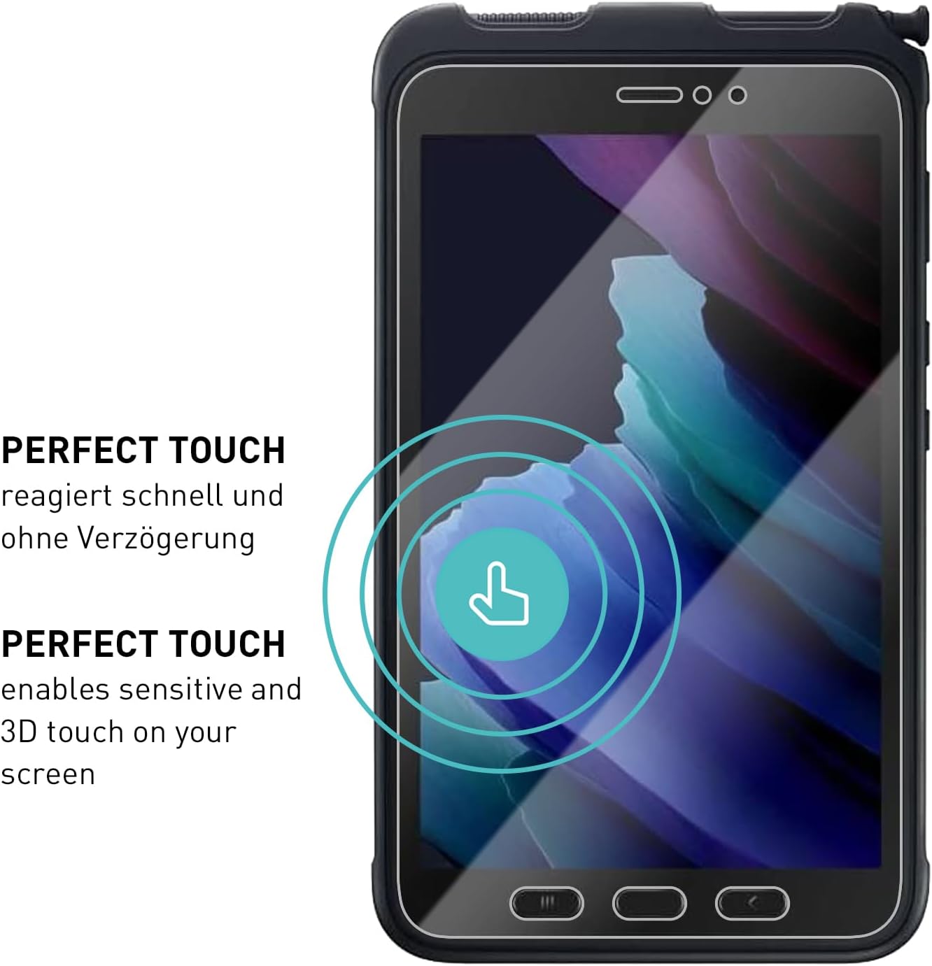 Thumbnail 3 de SmarTect Tempered Glass Screen Protector for Samsung Galaxy Tab Active 3, 9H, 2-Pack