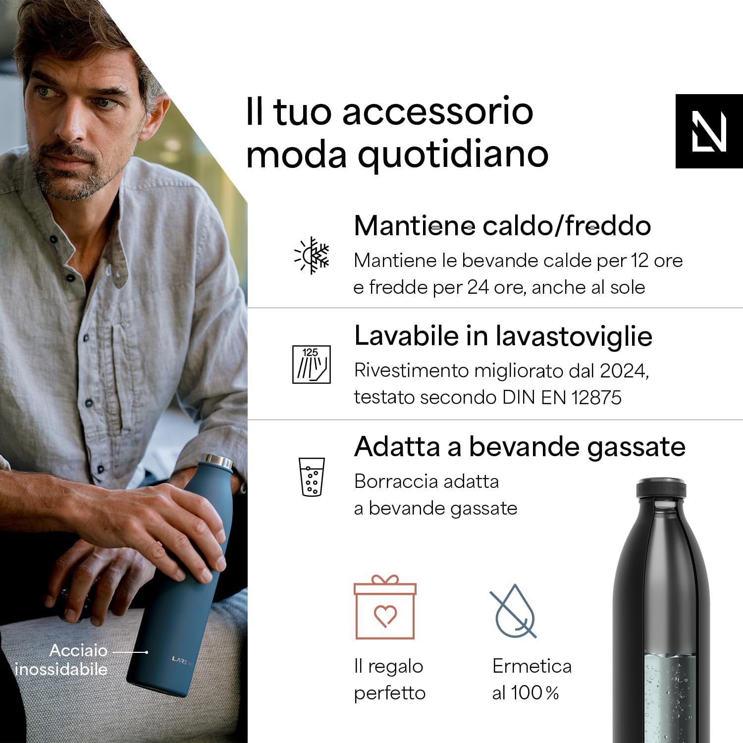 Detalle 2 de LARS NYSØM Ren 1500 ml borraccia termica