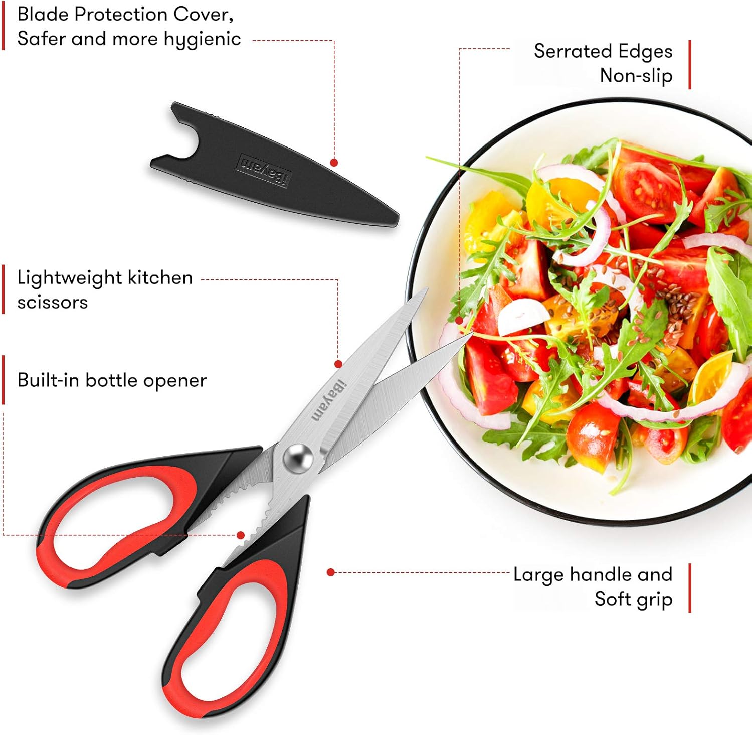Thumbnail 1 de iBayam Kitchen Scissors 8.5" 🍴