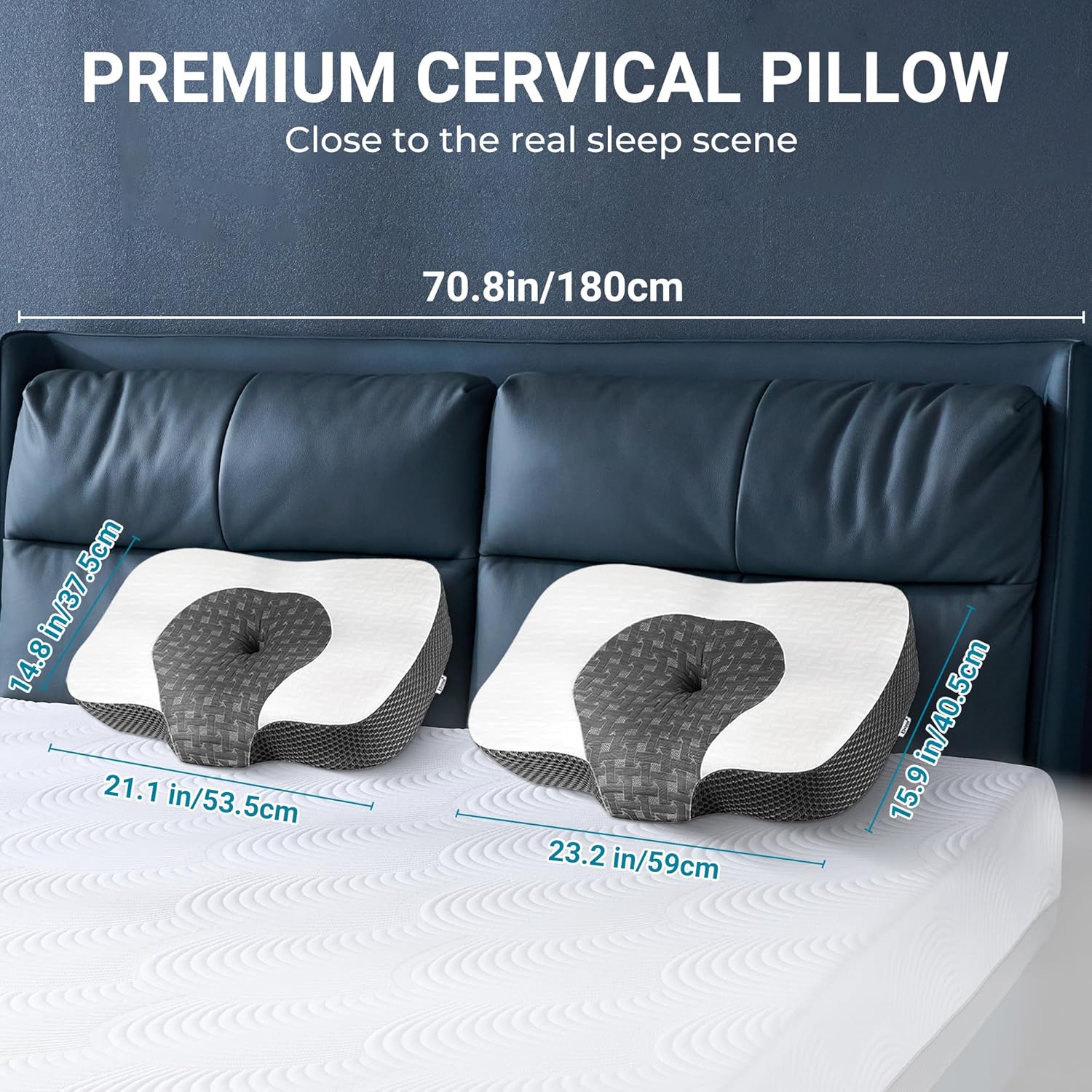 Thumbnail 4 de Elviros Memory Foam Nackenstützkissen – ergonomisch, verstellbar und 2-in-1
