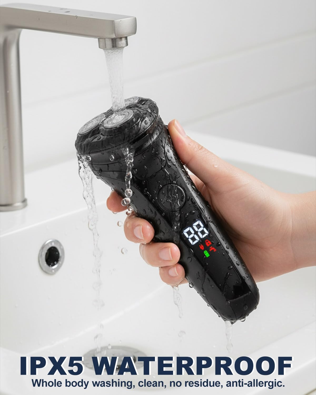 Thumbnail 5 de Lorrtta USB Charging Electric Razor for Men: Cordless Shaver with 90-Minute Runtime and IPX5 Wet & Dry Performance