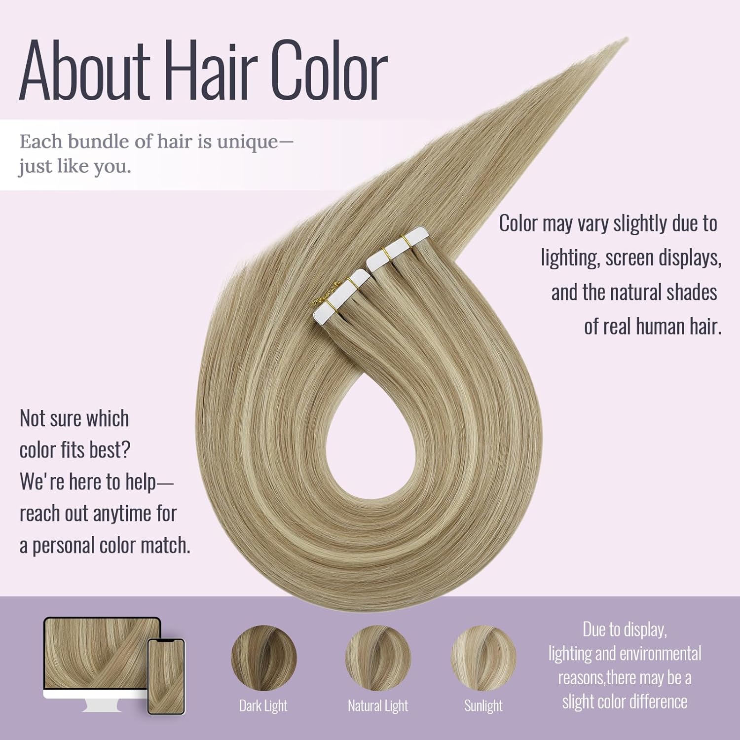 Thumbnail 1 de Fshine Tape-in Extensions Echthaar „Goldblond“ (Farbe 16P22) – 40 cm, 20 Stück, 50 g