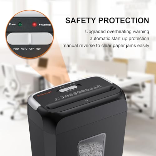 Thumbnail 3 de Bonsaii 6-Sheet Cross-Cut Compact Paper Shredder for Home Use