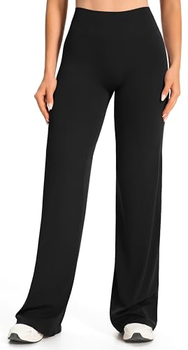 Detalle de JOYSPELS Damen-Leggings in Schwarz, Größe M, Extra Lang, mit geradem Bein