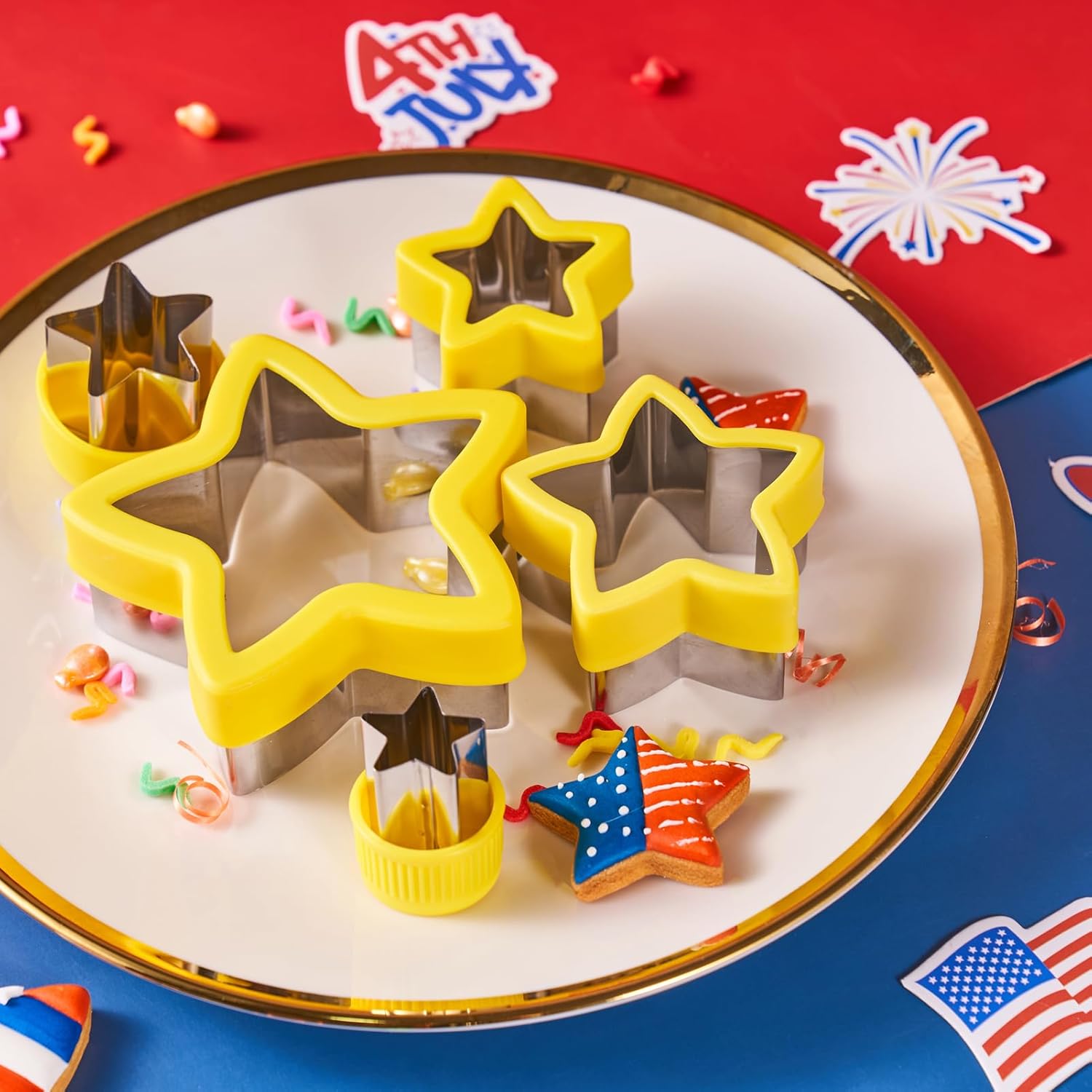 Detalle de ETERSION Star Cookie Cutter Set — 5 Piece Mini to Large Star Cutters (1" to 4")
