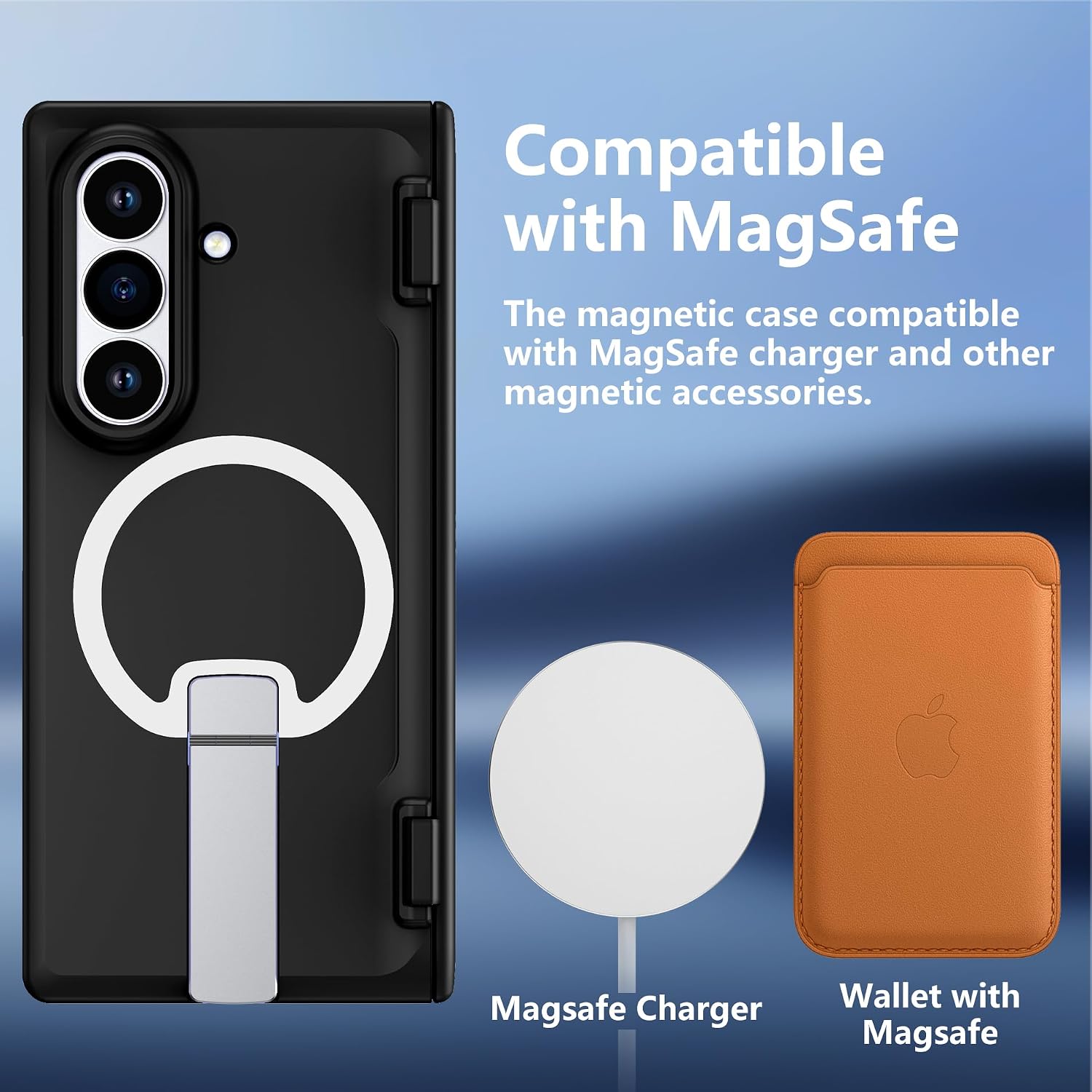 Detalle 2 de MOZOTER Galaxy Z Fold 8 Ultra Case with Kickstand, Screen Protector & MagSafe