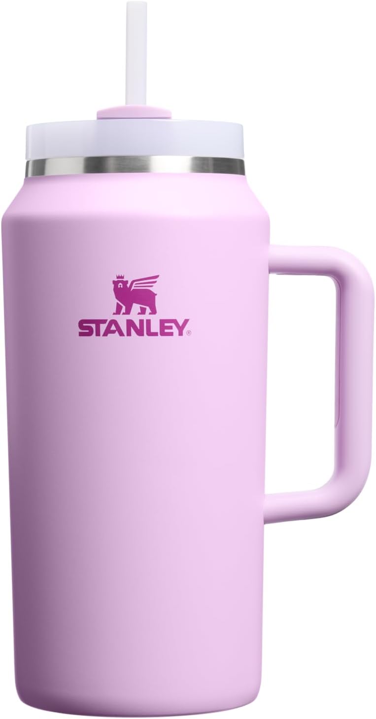 Detalle de STANLEY Quencher H2.0 Tumbler with Handle & Straw (64 oz) — FlowState 3-Position Lid, Lilac