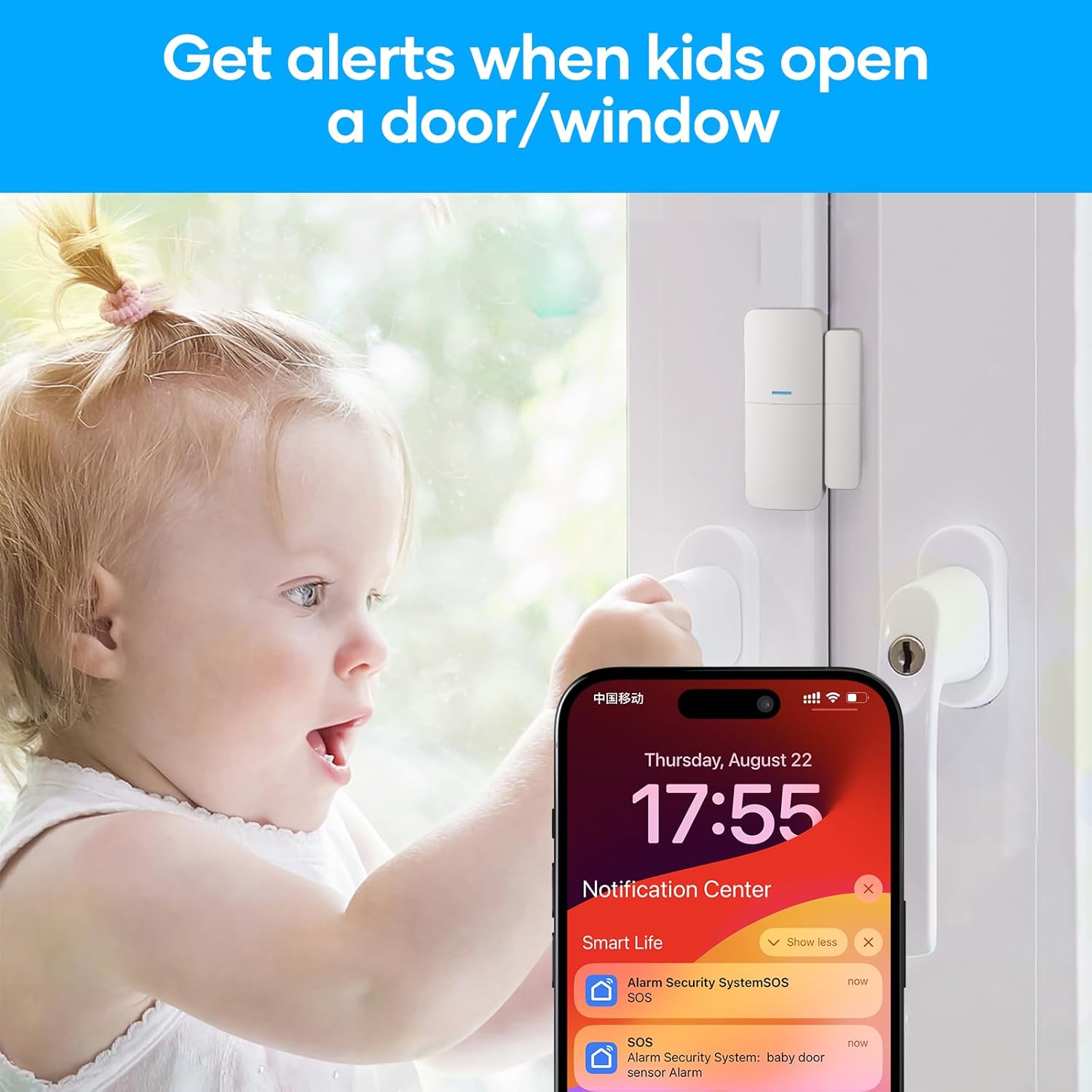Thumbnail 4 de AGSHOME Allarme Casa Senza Fili da 15 pezzi con Wi‑Fi e app (sirena 120 dB), compatibile Alexa