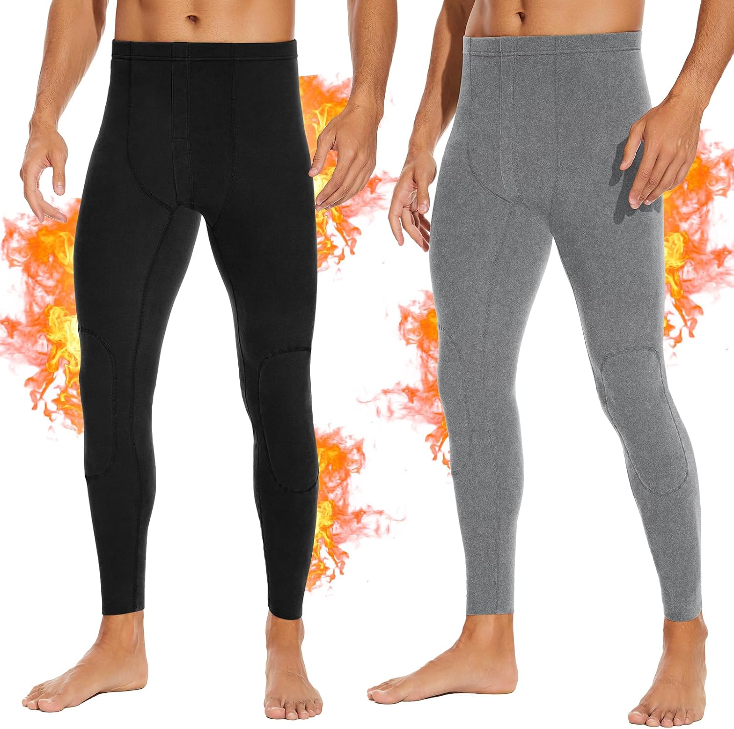 Detalle de SIMIYA Men's Thermal Long Johns, Polyester Blend