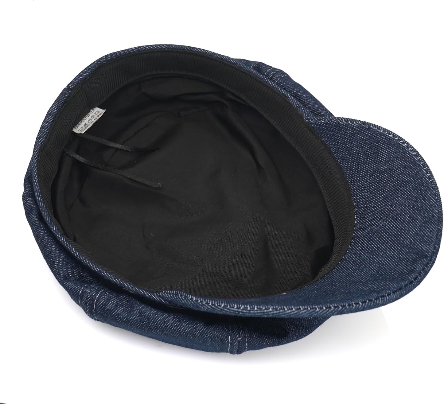 Detalle de Yiqeenho Denim Beret Hat for Women: Washed Denim Newsboy Cap