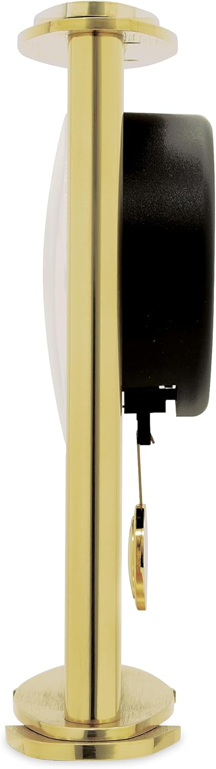 Thumbnail 3 de Acctim Welwyn Pendulum Mantel Clock: Polished Gold Effect with Floating Glass Dial