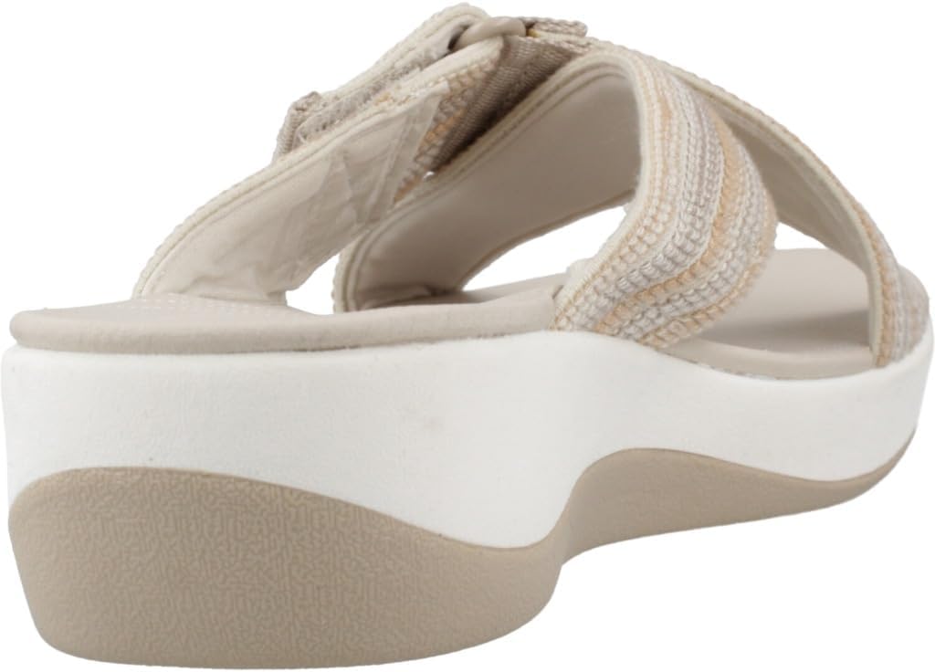 Detalle de Clarks Damen Arla WaveSchiebe-Sandalen – komfortable Alltagsbegleiter
