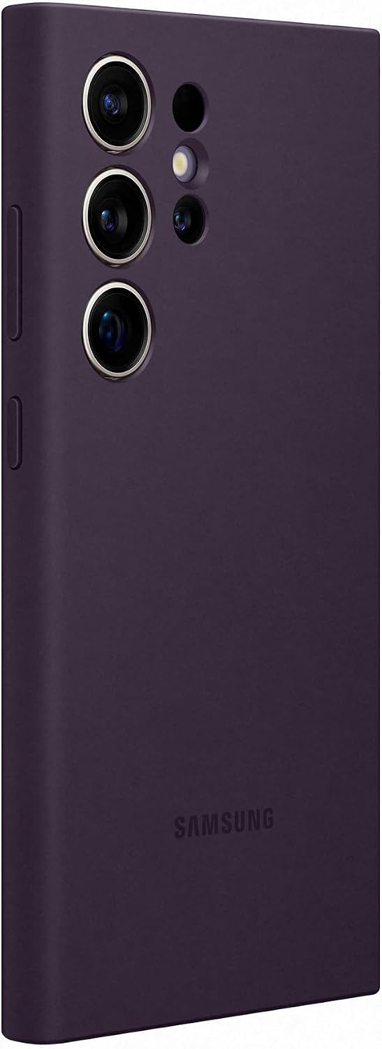 Detalle de Samsung Silicone Case: custodia morbida color Dark Violet per Galaxy S24 Ultra