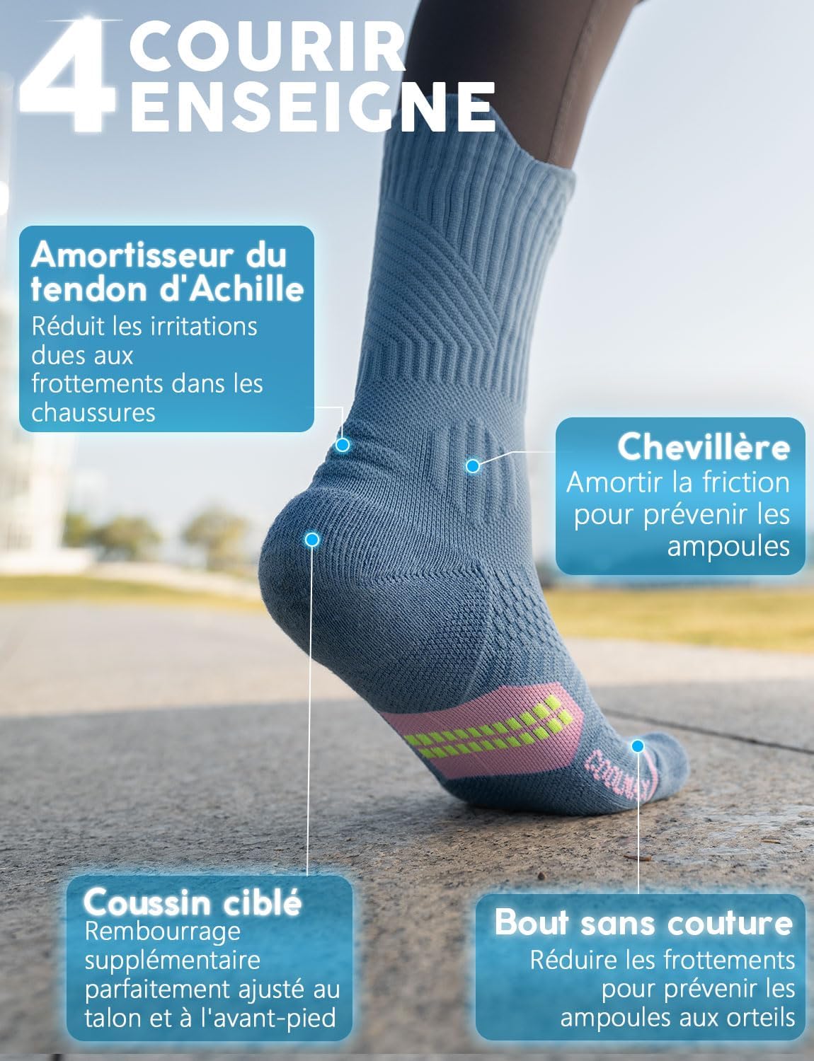 Thumbnail 3 de Calzini Compression Bamboo 15-20 mmHg