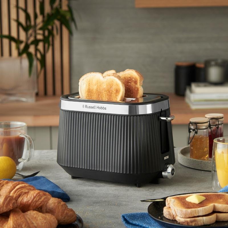 Thumbnail 1 de Tostadora Russell Hobbs Brontë 2 rebanadas – negro mate, 980 W, ranuras extraancha