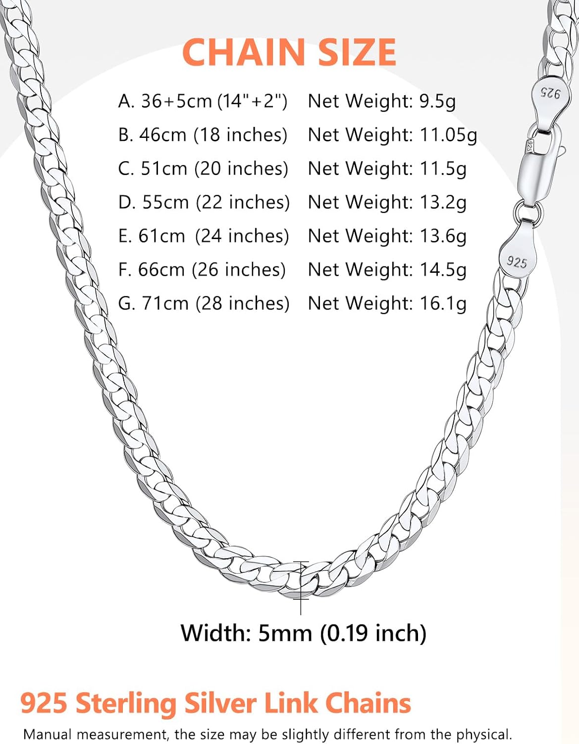 Detalle de Silvora collier argent massif 925 3 mm