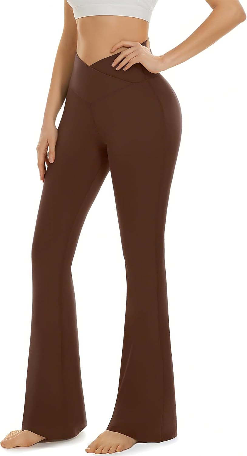 Thumbnail 6 de BLONGW High-Waisted Flared Yoga Pants with Pockets (78% nylon, 22% spandex) – buttery-soft black leggings