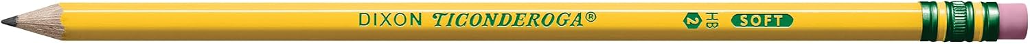 Detalle de Ticonderoga Wood-Cased Pencils, Pre-Sharpened, 2 HB Soft, Yellow, 72 Count